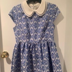 Blue Dress with Peter Pan Collar